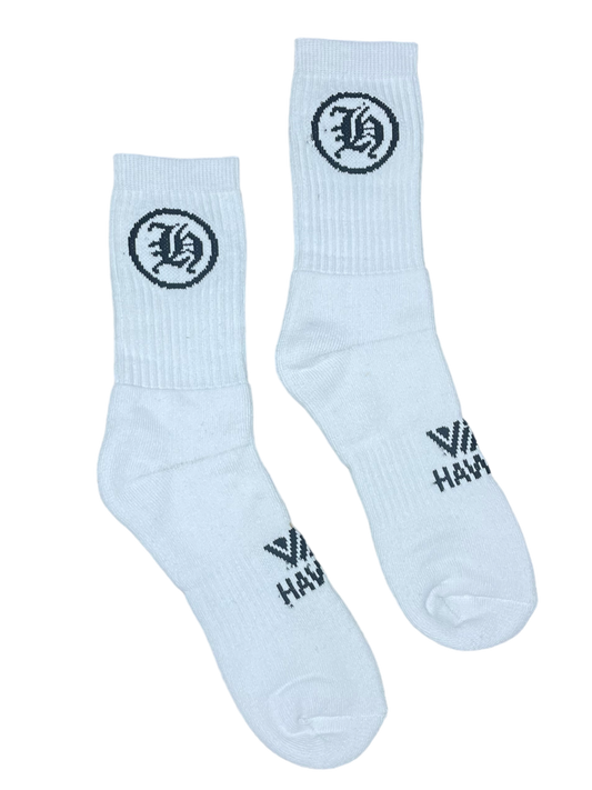 Old English H White Socks